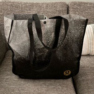 lululemon athletica Black and Gray Tote Bag
